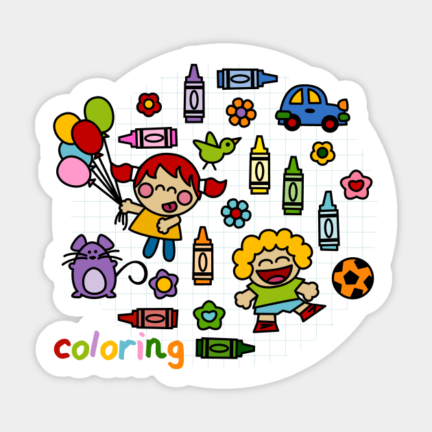 Coloring Sticker by soniapascual